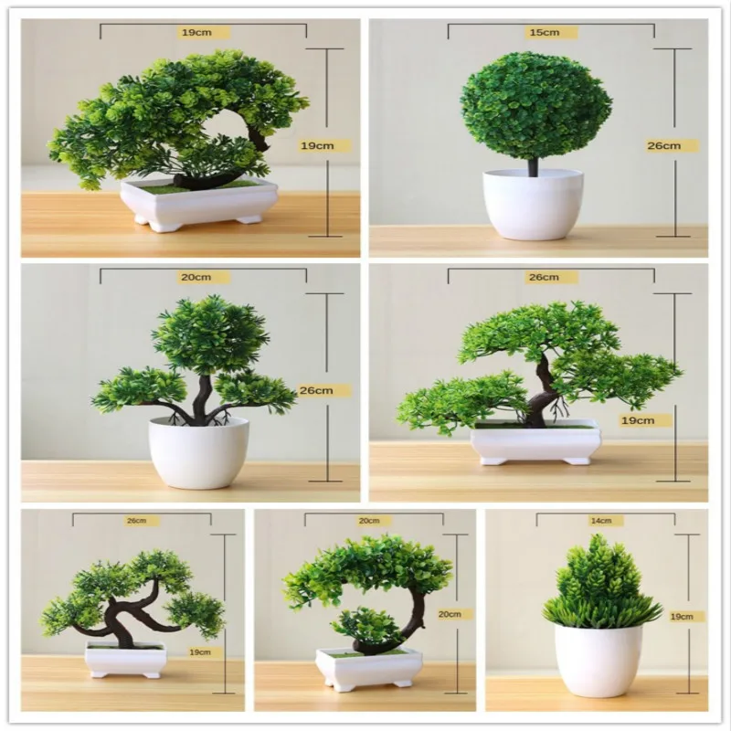 Bonsai Garden Sushi - Árboles Bonsái artificiales con maceta, plantas