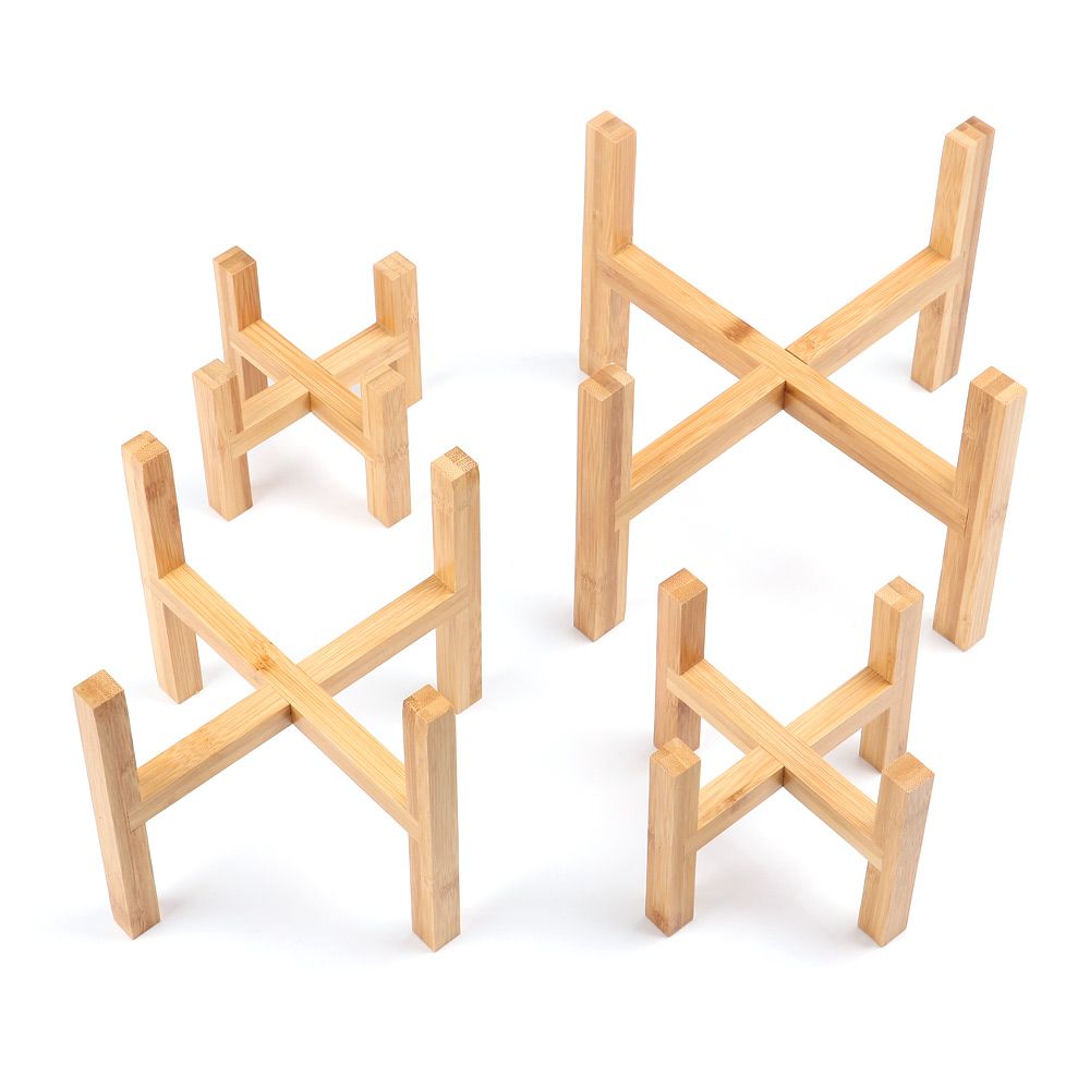 Soporte de madera para maceta, - Bonsai Garden Display Stands reseña y precio
